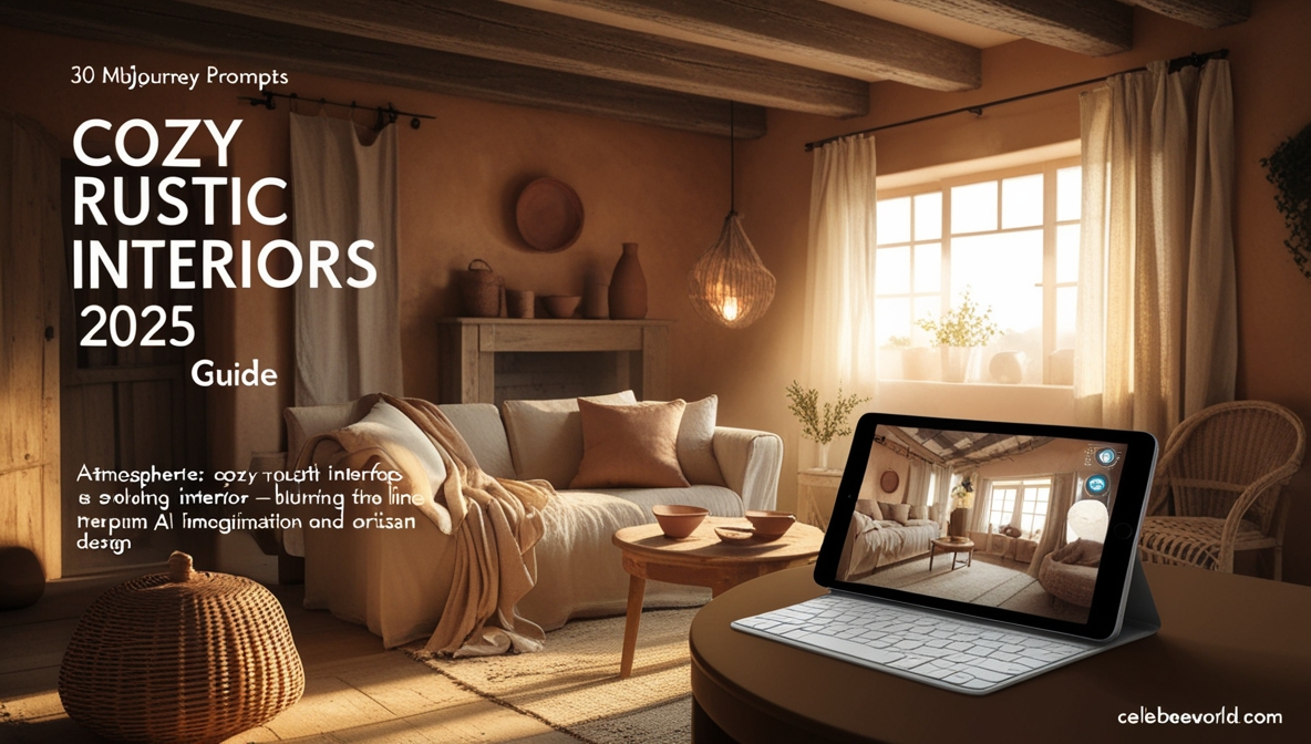 30 MidJourney Prompts for Cozy Rustic Interiors (2025 Edition)